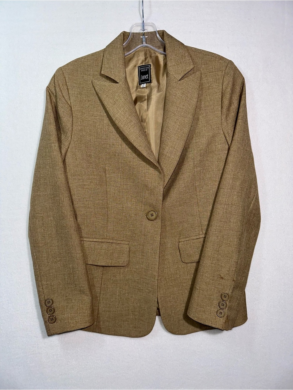 Women's Single-Button Tan Blazer - Janie (or Janie+Jack inspired)